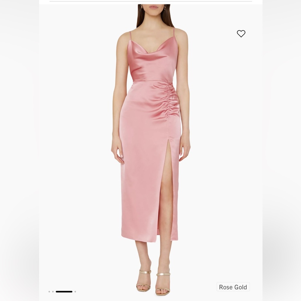 Milly Lilliana Slip Dress - Blush Pink Rose Gold Size 6